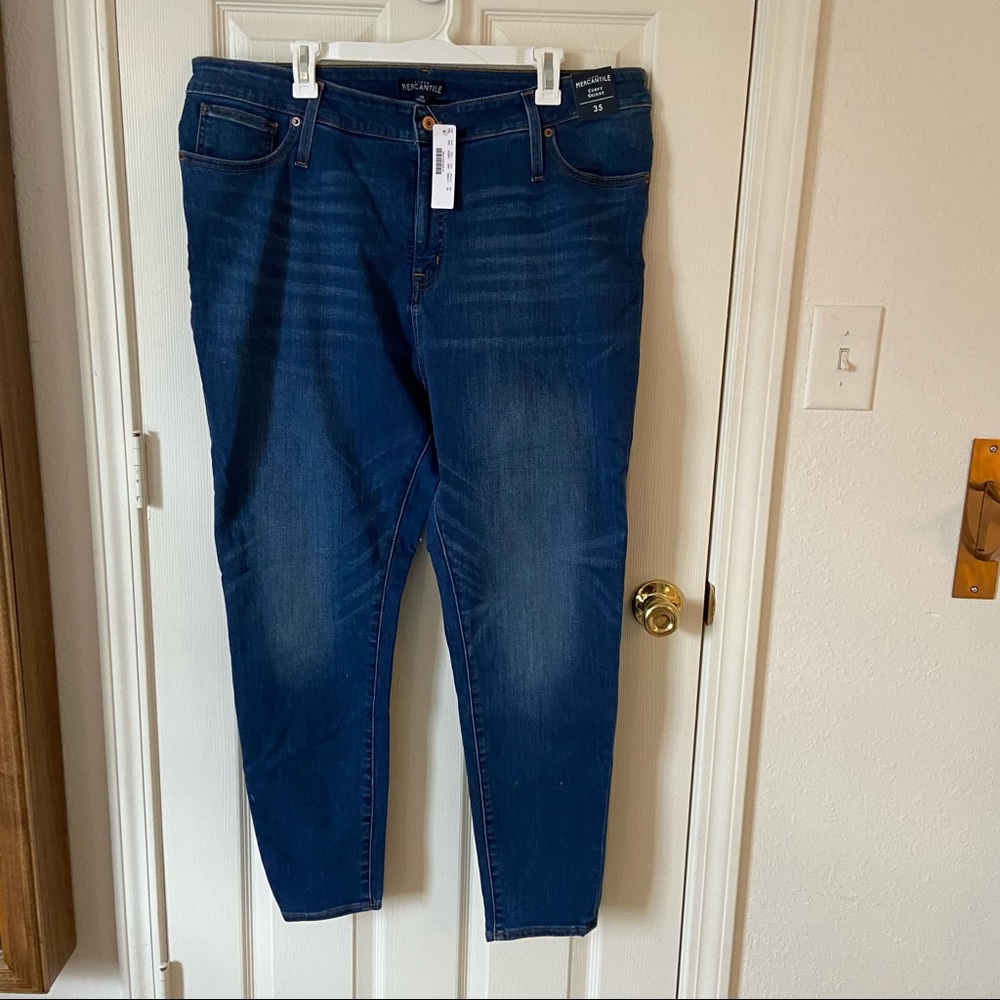 NWT JCrew Mercantile Curvy Skinny Jeans Size 35